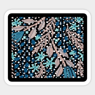 Leaves and Polka Dot Pattern Sticker